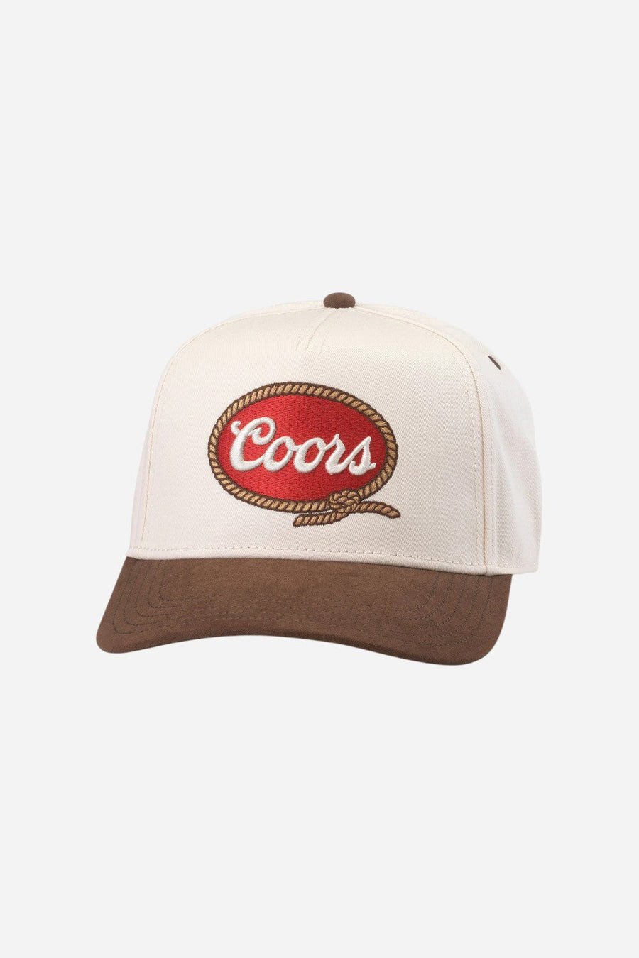 American Needle Coors Wrangler Hat in Ivory and Brown – front view