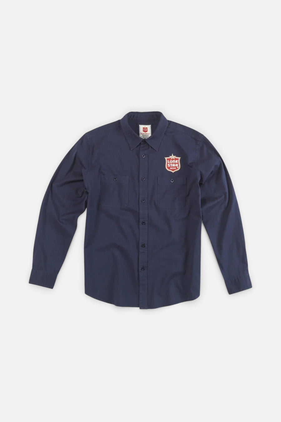 American Needle Daily Grind Lone Star Long Sleeve Button Up in Navy – front view