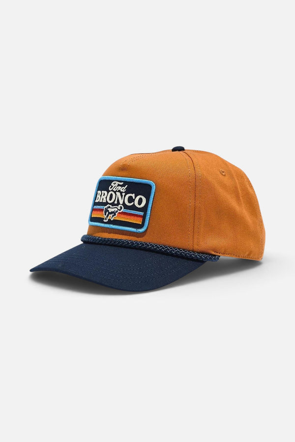 American Needle Ford Bronco Roscoe Snapback Hat in Light Hazel Navy
