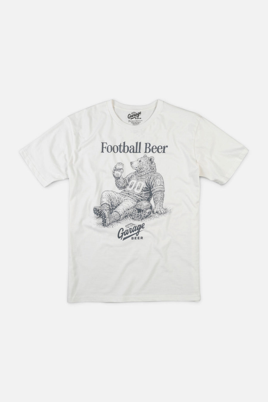 American Needle Garage Beer Football Beer RL2 T-Shirt in Natural – front view