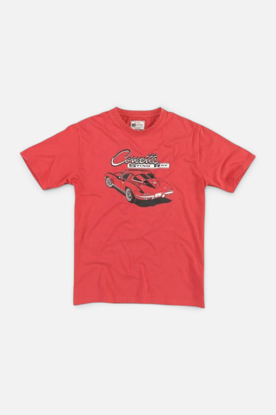 American Needle GM Corvette Brass Tacks T-Shirt in Red – front view