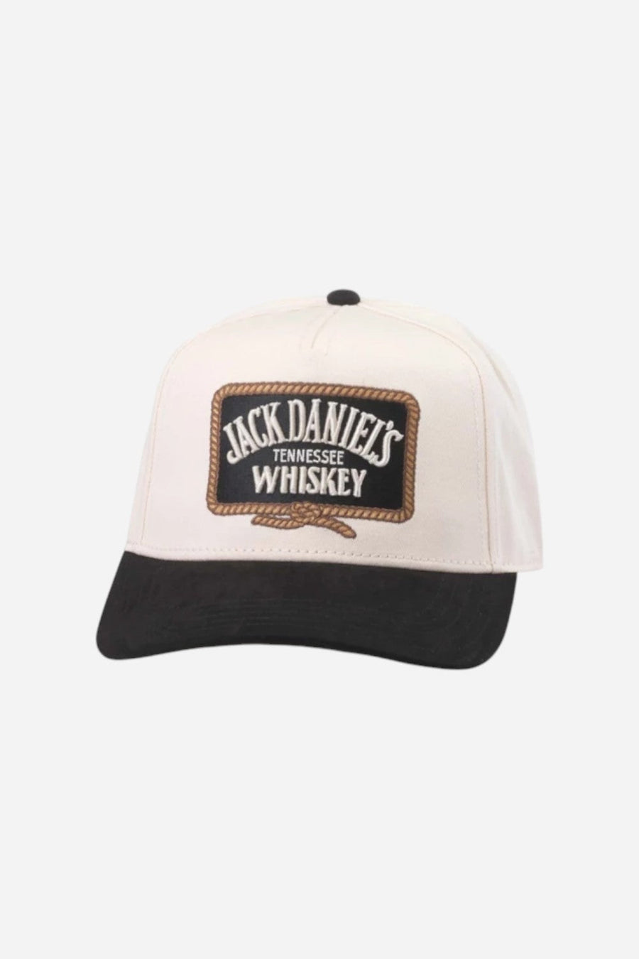 American Needle Jack Daniels Wrangler Hat in Ivory/Black – front view