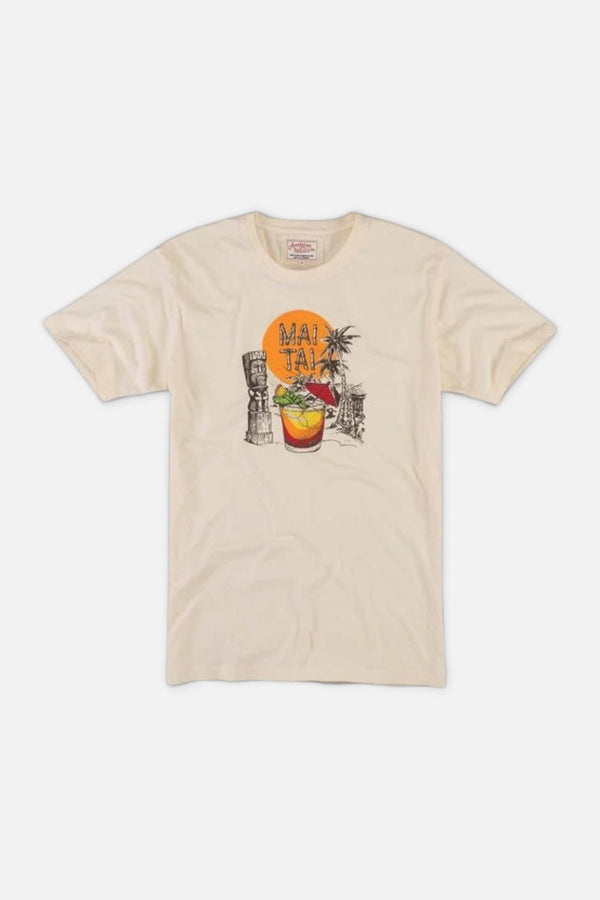 American Needle Mai Tai Brass Tacks Tee in Cream