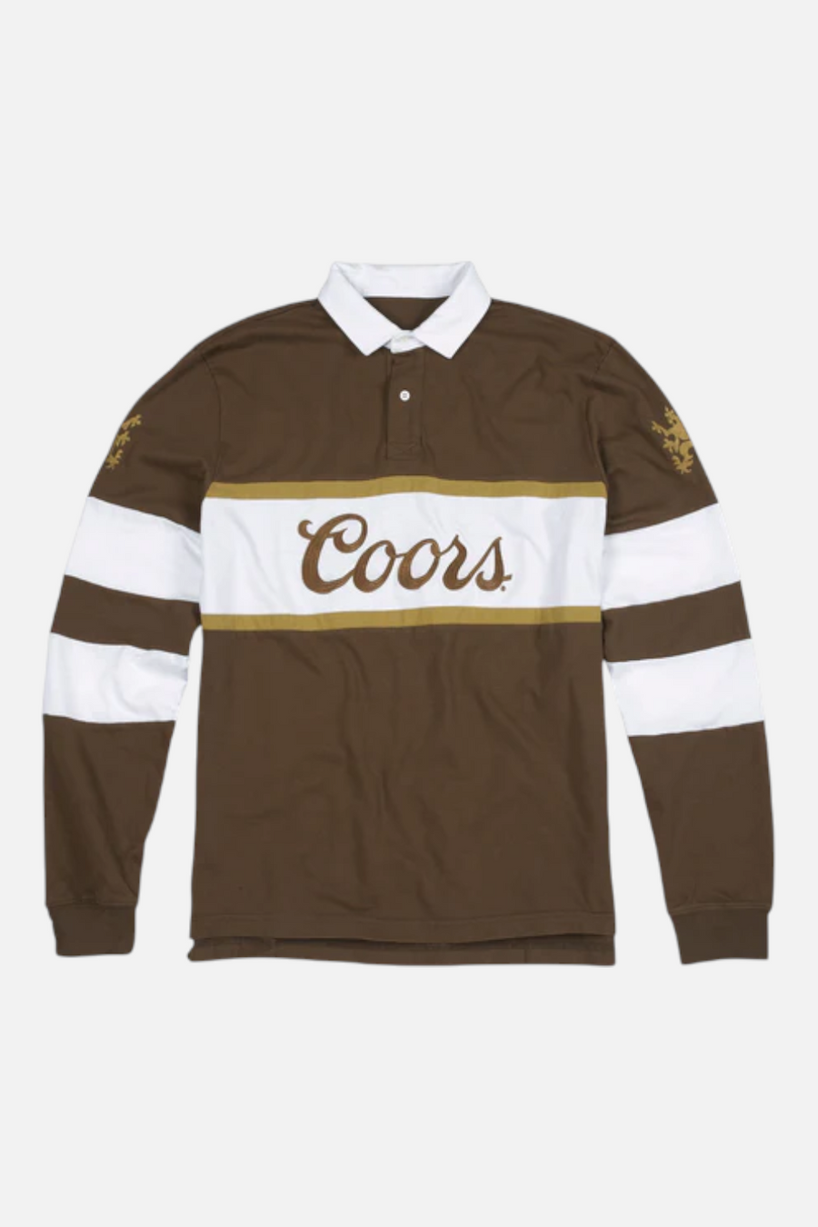 American Needle Men's Coors Fieldhouse Rugby Polo Long Sleeve Shirt – front view