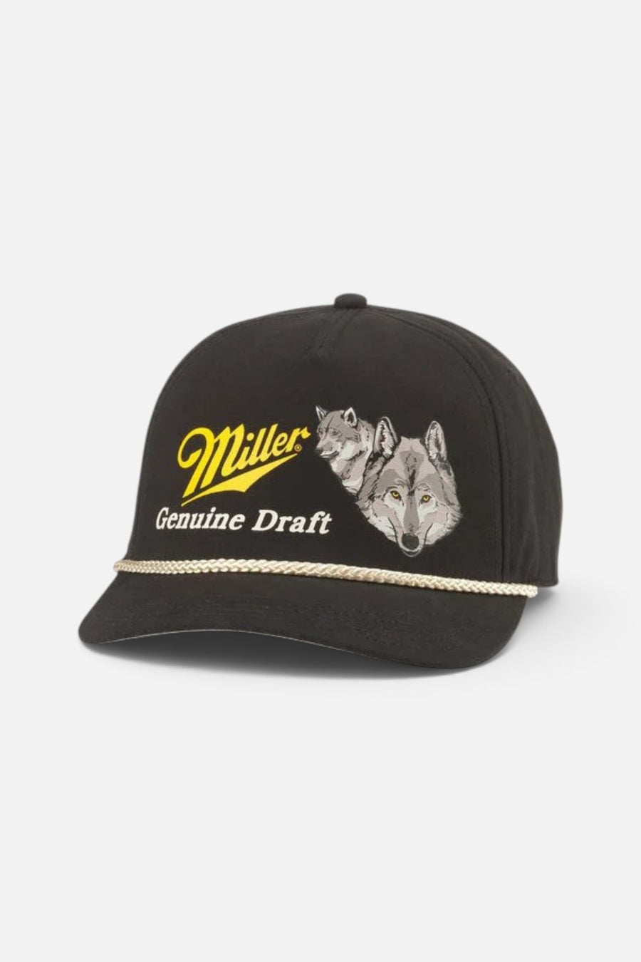 American Needle Miller Genuine Draft Canvas Cappy in Black – front view