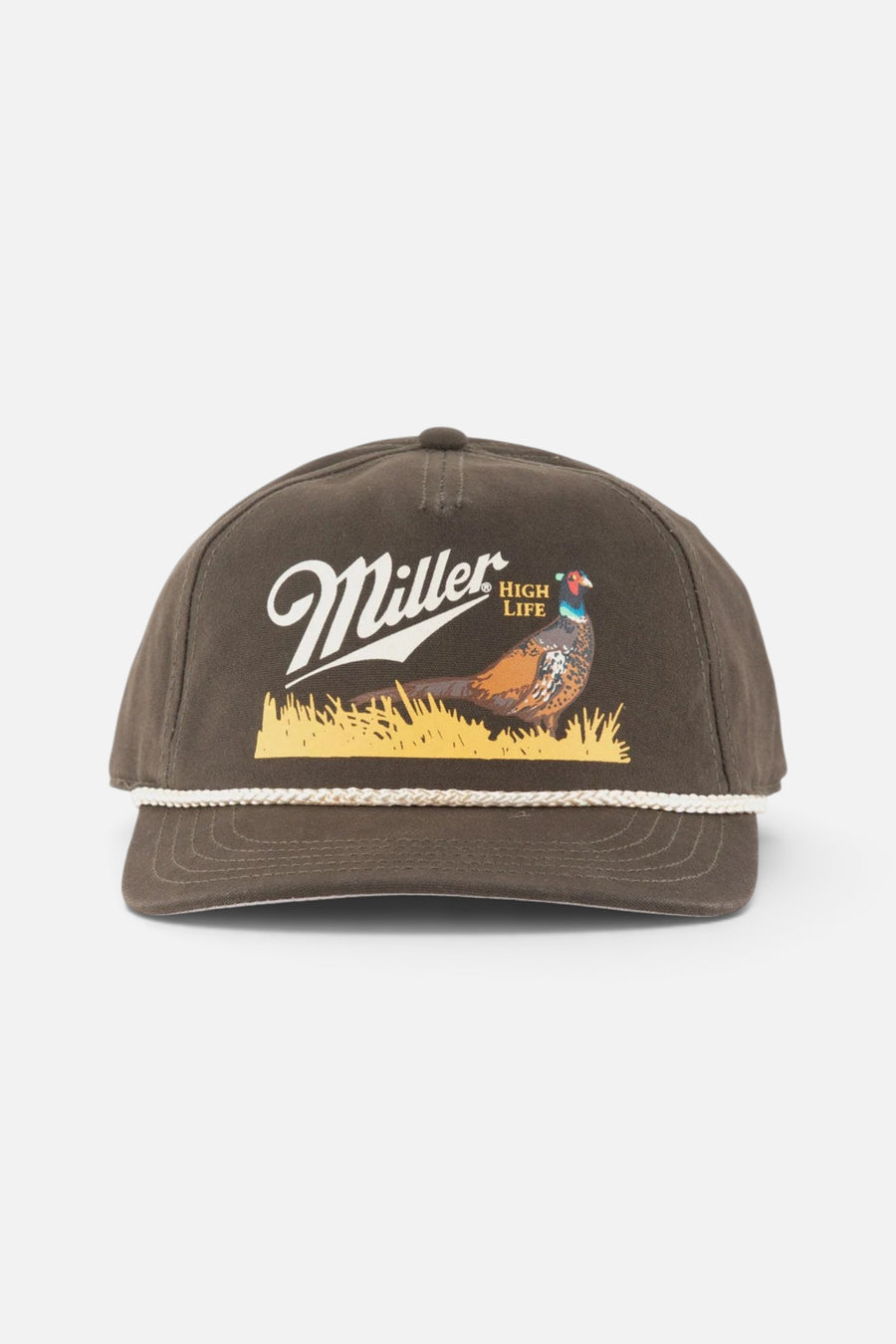 American Needle Miller High Life Canvas Cappy in Army – front view