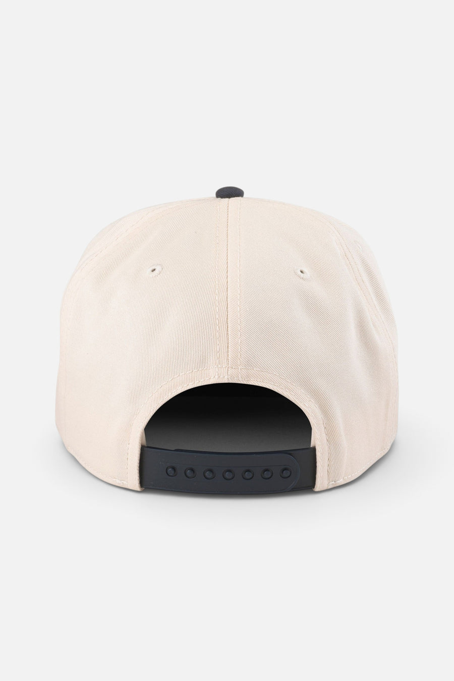 American Needle Miller High Life Roscoe Twill Hat in Ivory and Navy – back view