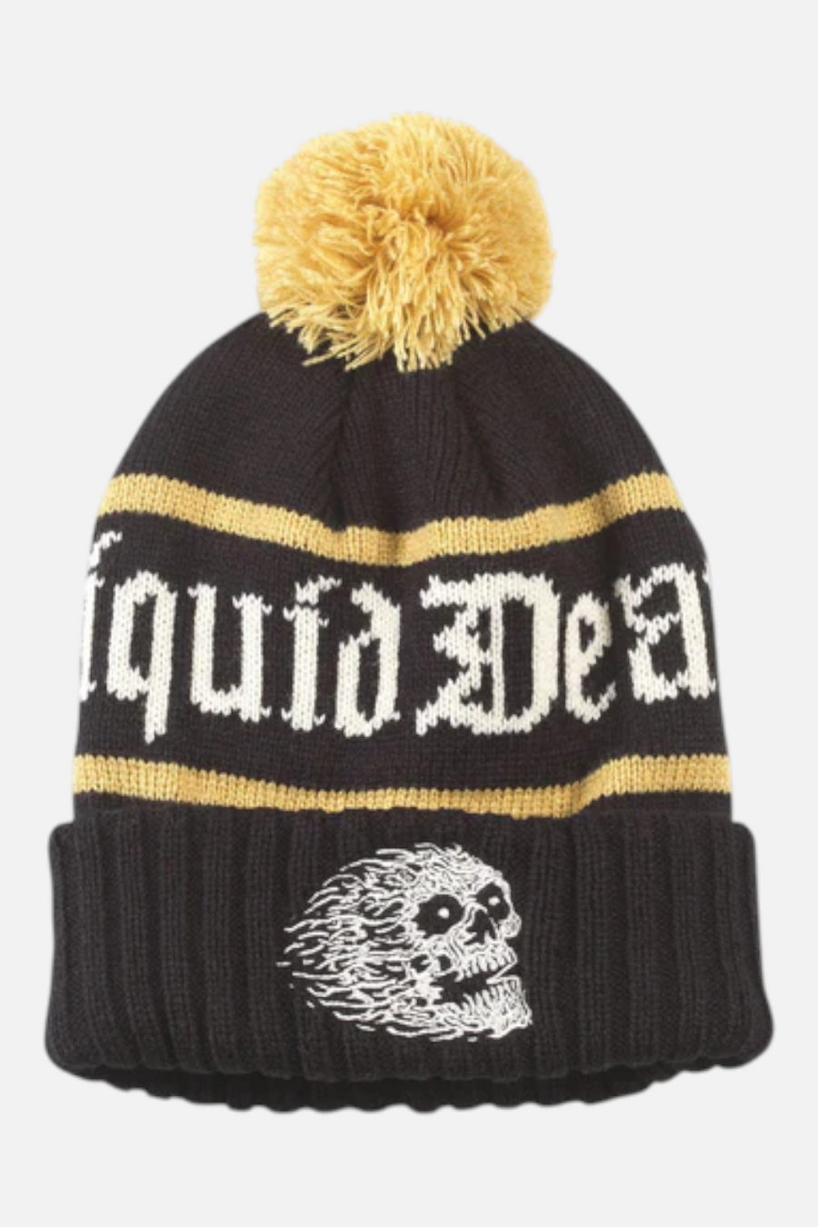 American Needle Pillow Line Knit Pom Pom Beanie Liquid Death – front view