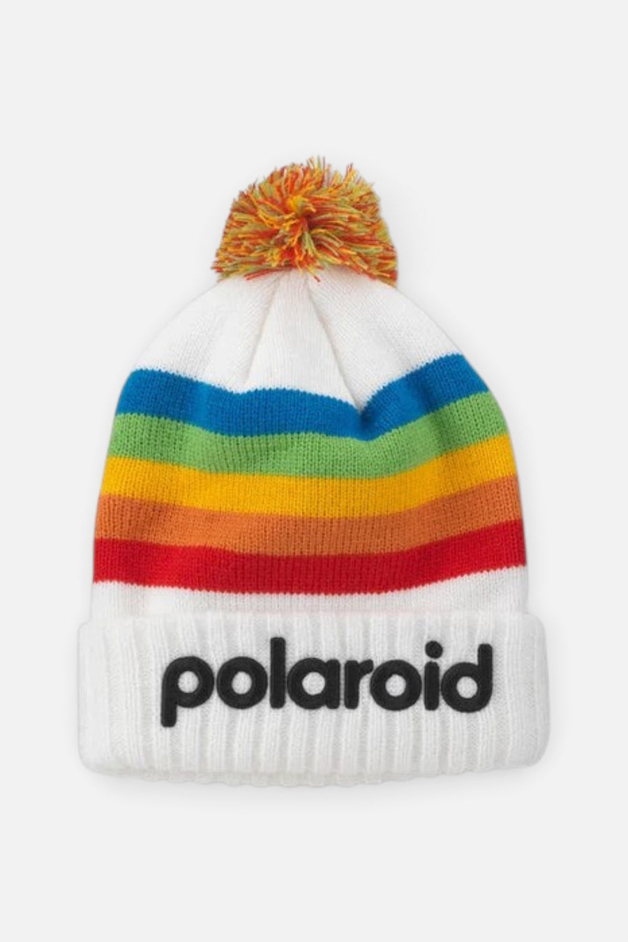 American Needle Polaroid Pillow Line Knit Beanie in White – front view