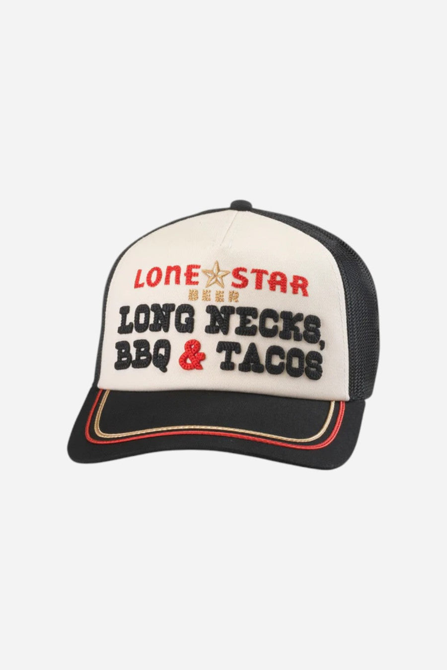 American Needle Radler Hat - Lone Star in Black/Ivory – front view