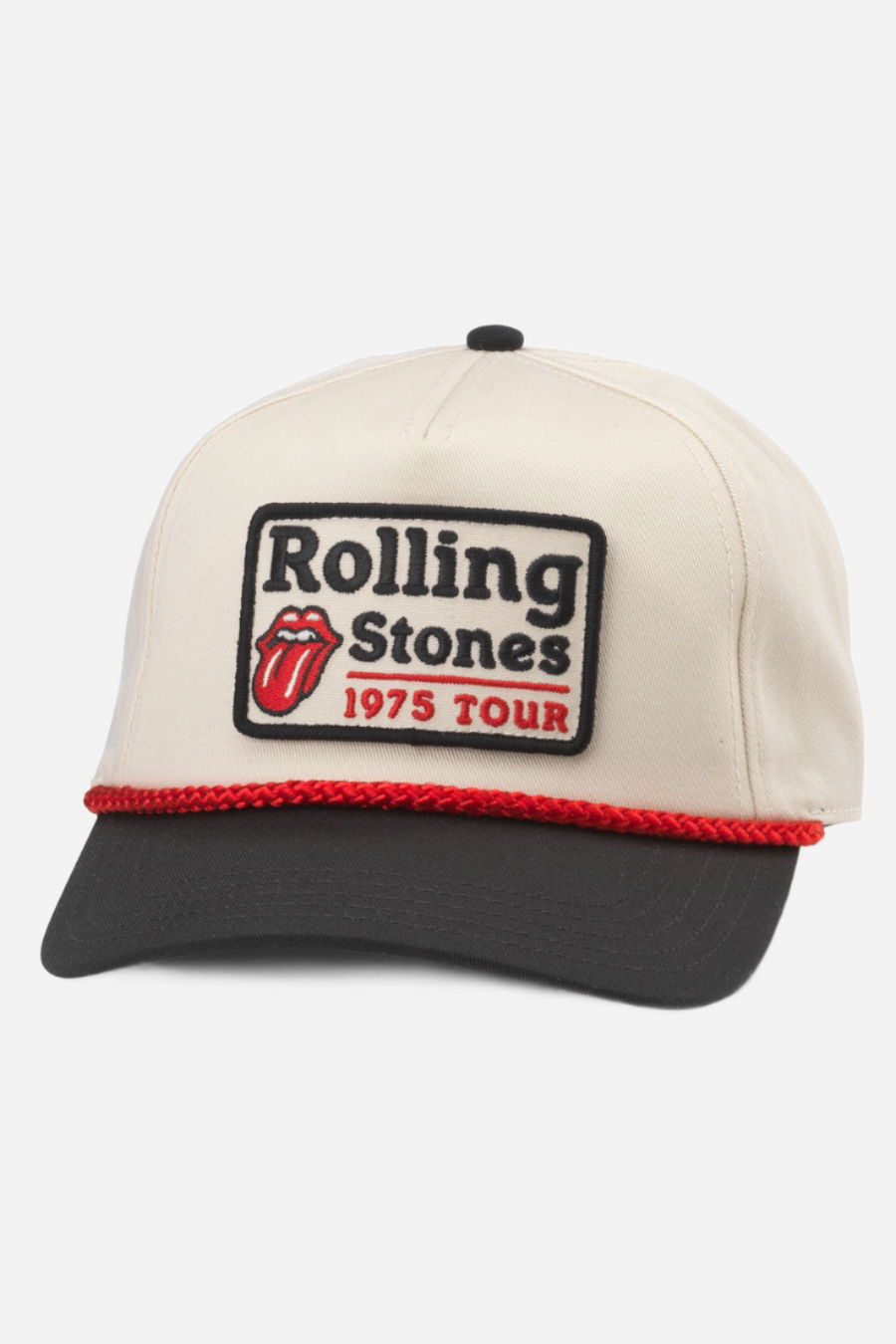American Needle Rolling Stones Roscoe in Ivory Black – front view