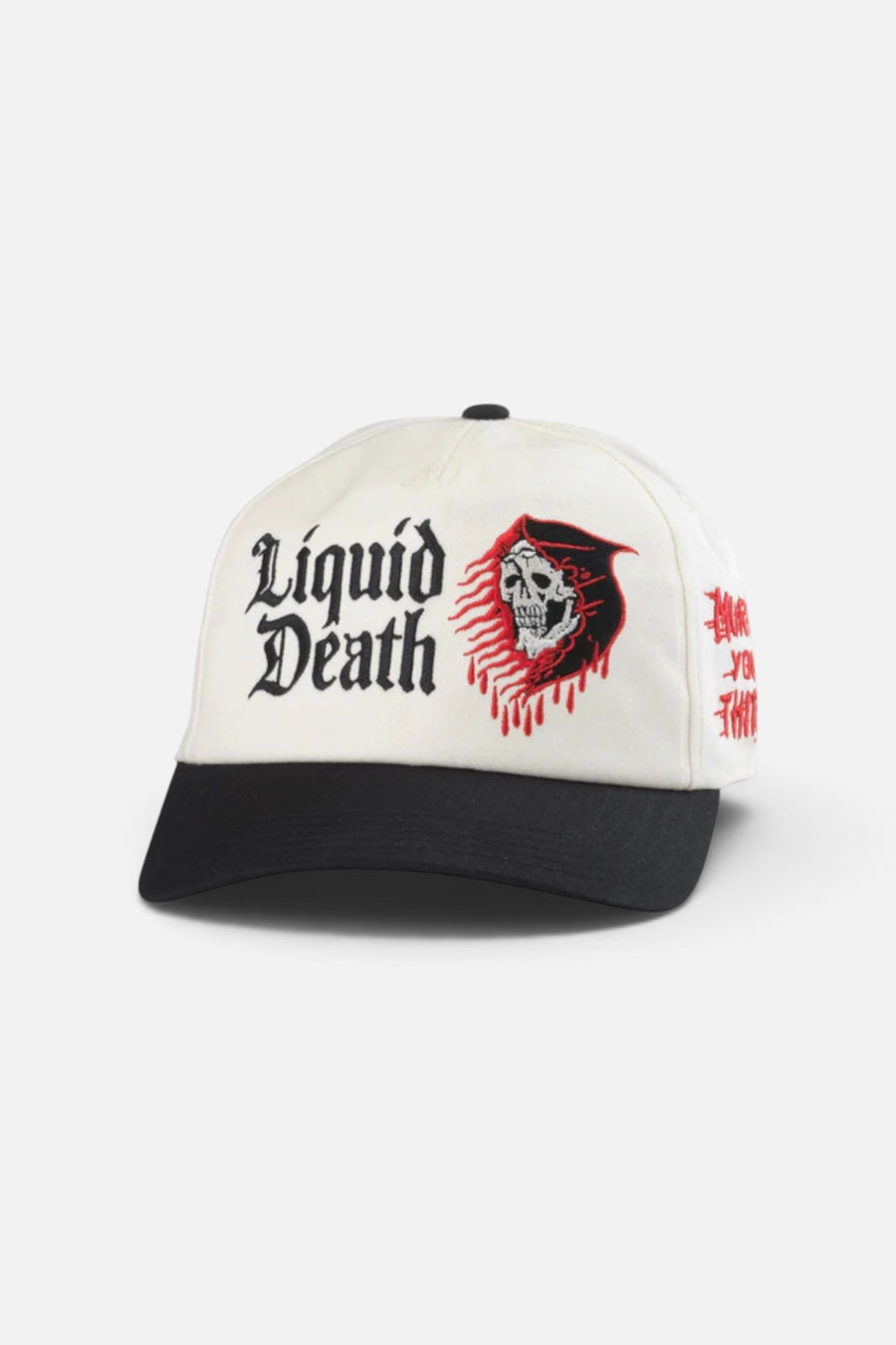 American Needle Roscoe Twill Hat- Liquid Death – three-quarter view