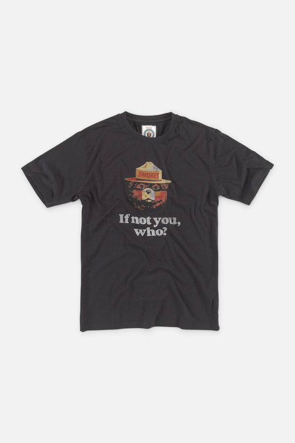American Needle Smokey Bear Vintage Fade Brass Tacks T-Shirt in Black