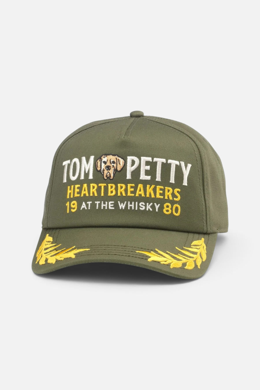 American Needle Tom Petty Club Captain Snapback Hat in Army Green – front view