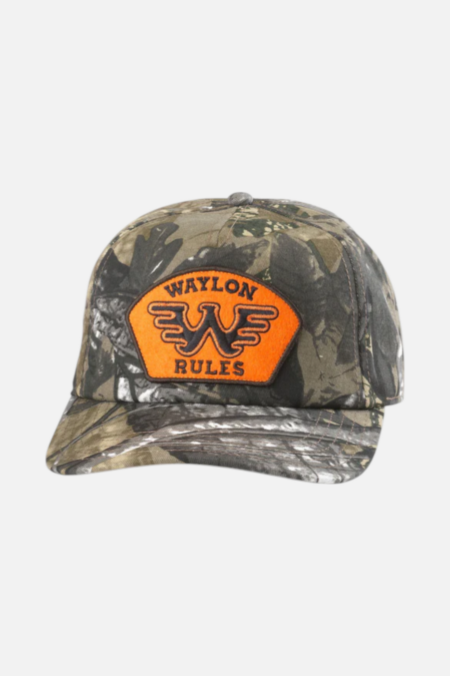 American Needle Waylon Jennings Camo Roscoe Hat – front view