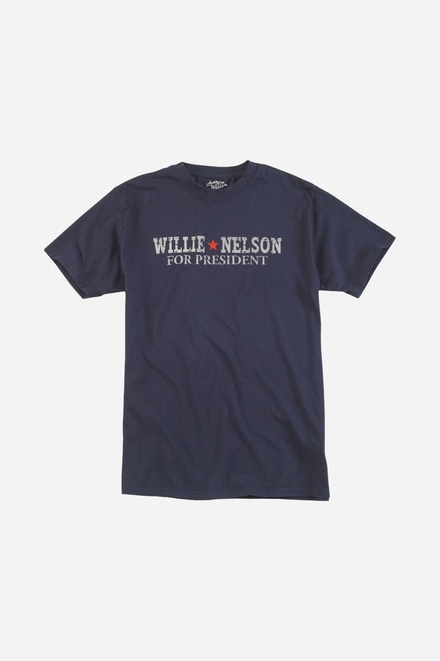 American Needle Willie Nelson For President Red Label Tee in Navy – front view
