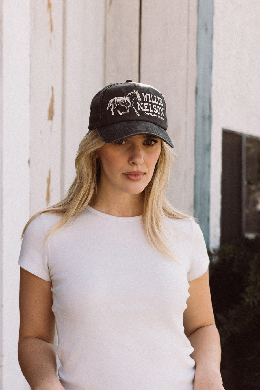 American Needle Willie Nelson Walker Hat in Black – on model