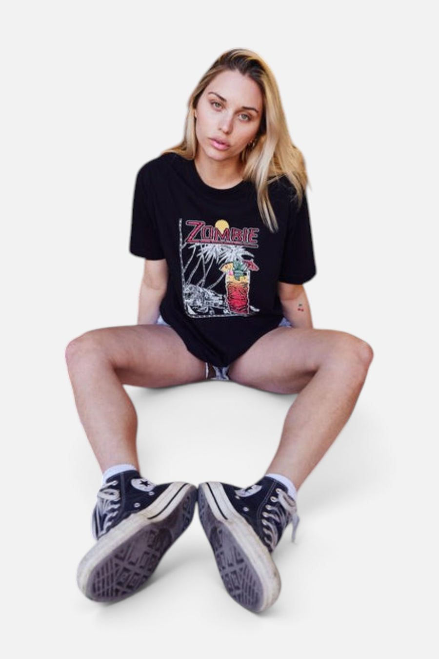 American Needle Zombie Brass Tacks Tee in Black – back view