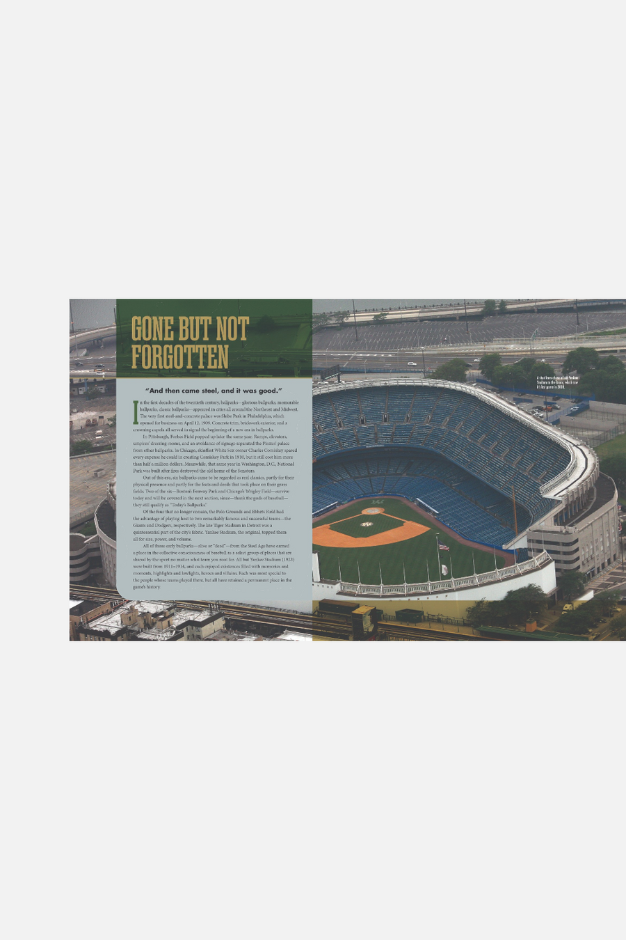 America's Classic Ballparks Book – back view