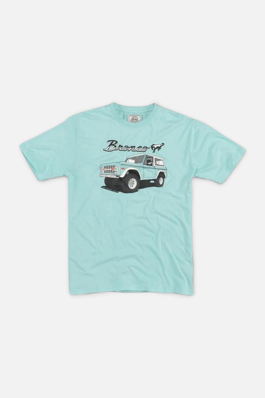 ANC Bronco Brass Tacks T-Shirt in Aqua Splash – front view