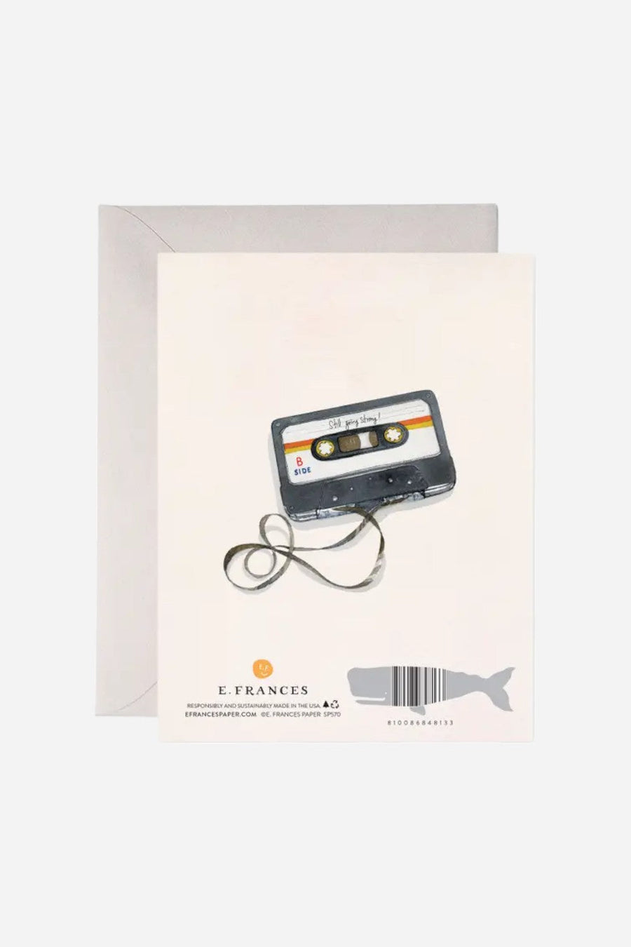 Anniversary Mix Tape Greeting Card – back view