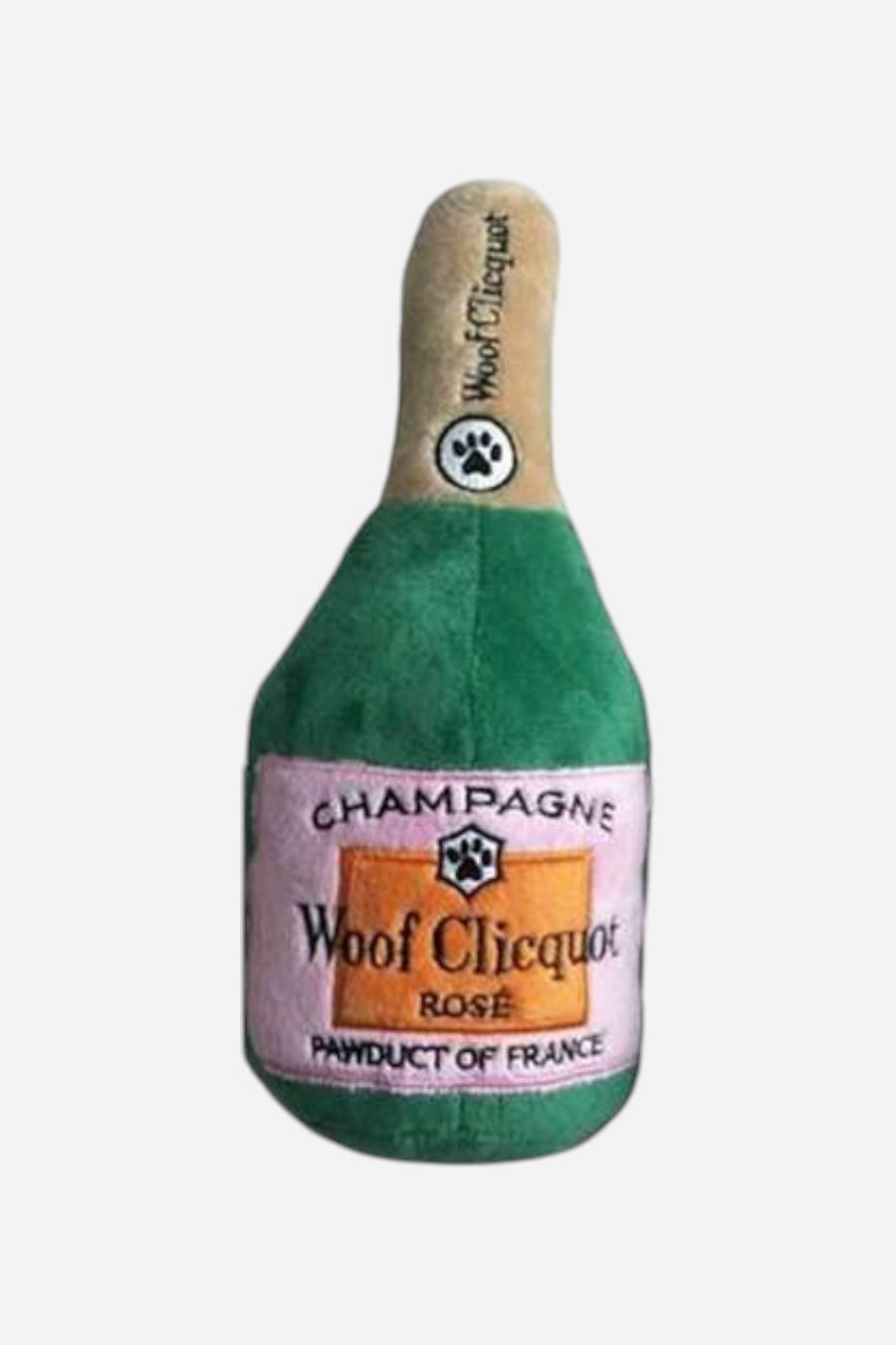 Woof Clicquot Rosé Champagne Bottle Toy Small