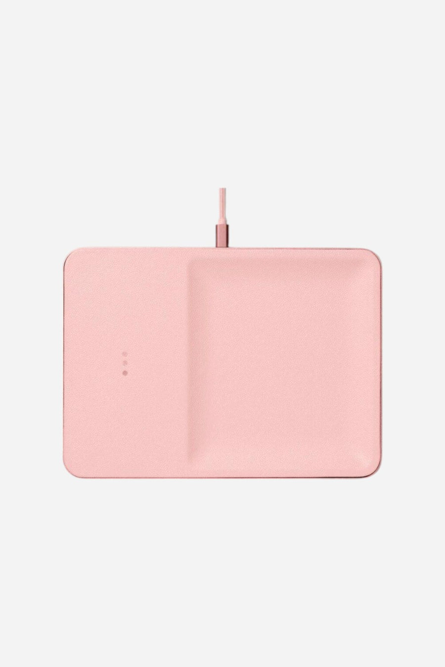 Courant Catch 3 Wireless Leather Charger in Dusty Rose