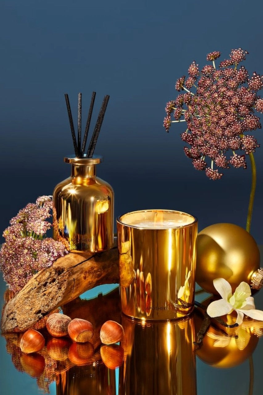 Apotheke Cardamom Chestnut Candle and Diffuser Duo – back view