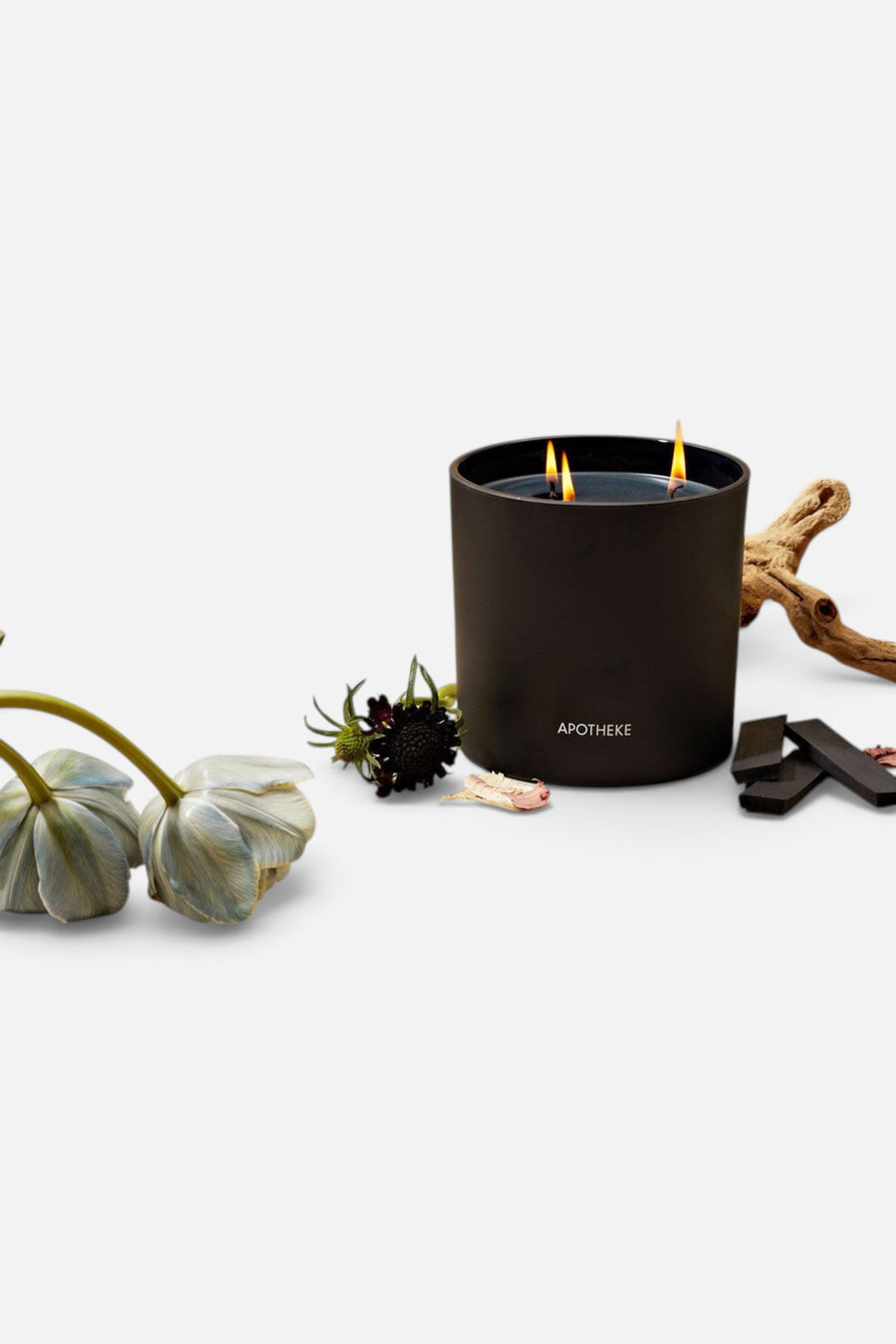 Apotheke Charcoal 3-Wick Candle – back view