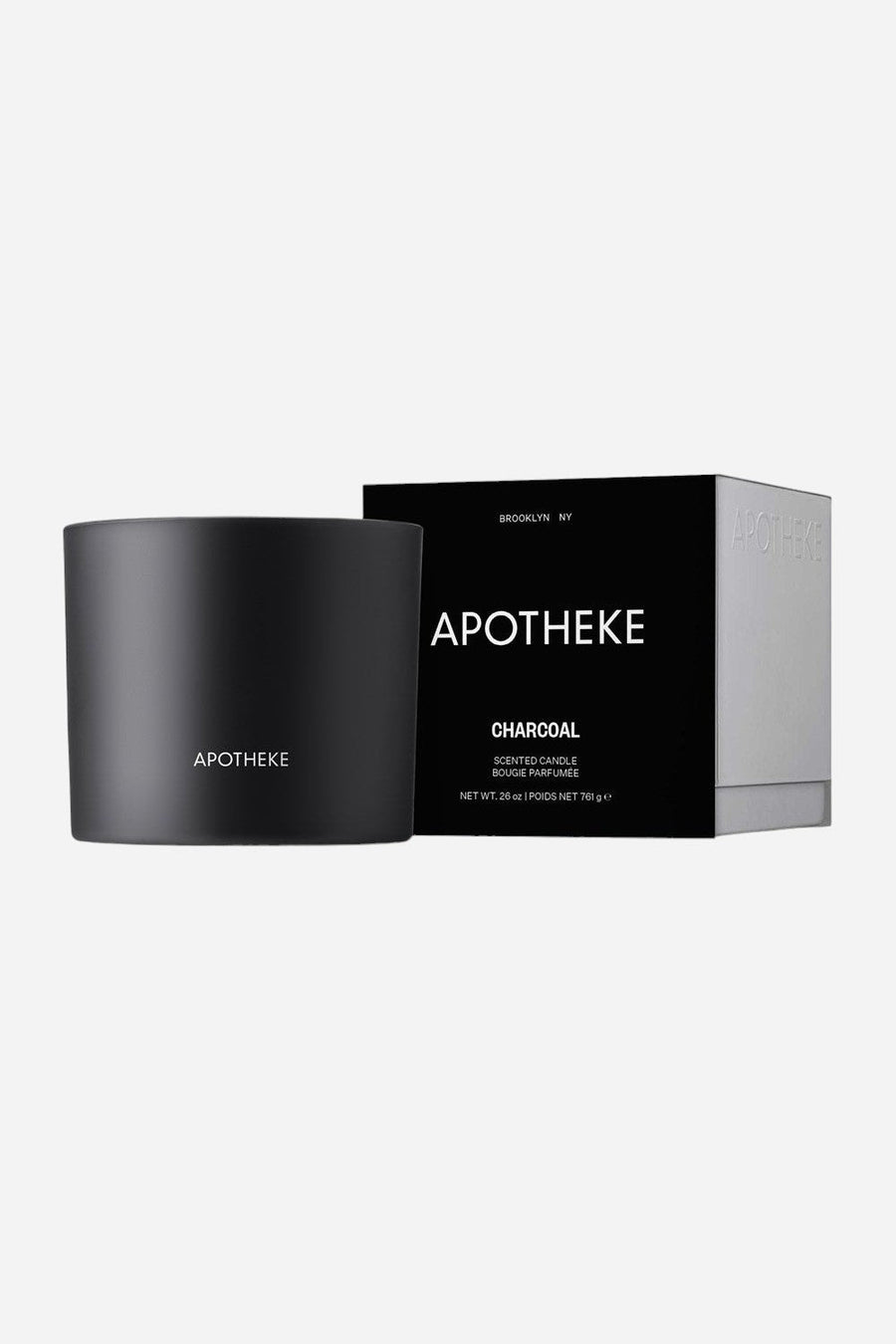 Apotheke Charcoal 3-Wick Candle – front view