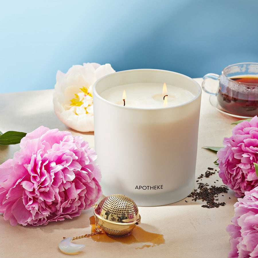 Apotheke Earl Grey Bitters 3-Wick Candle, 26 oz. – back view