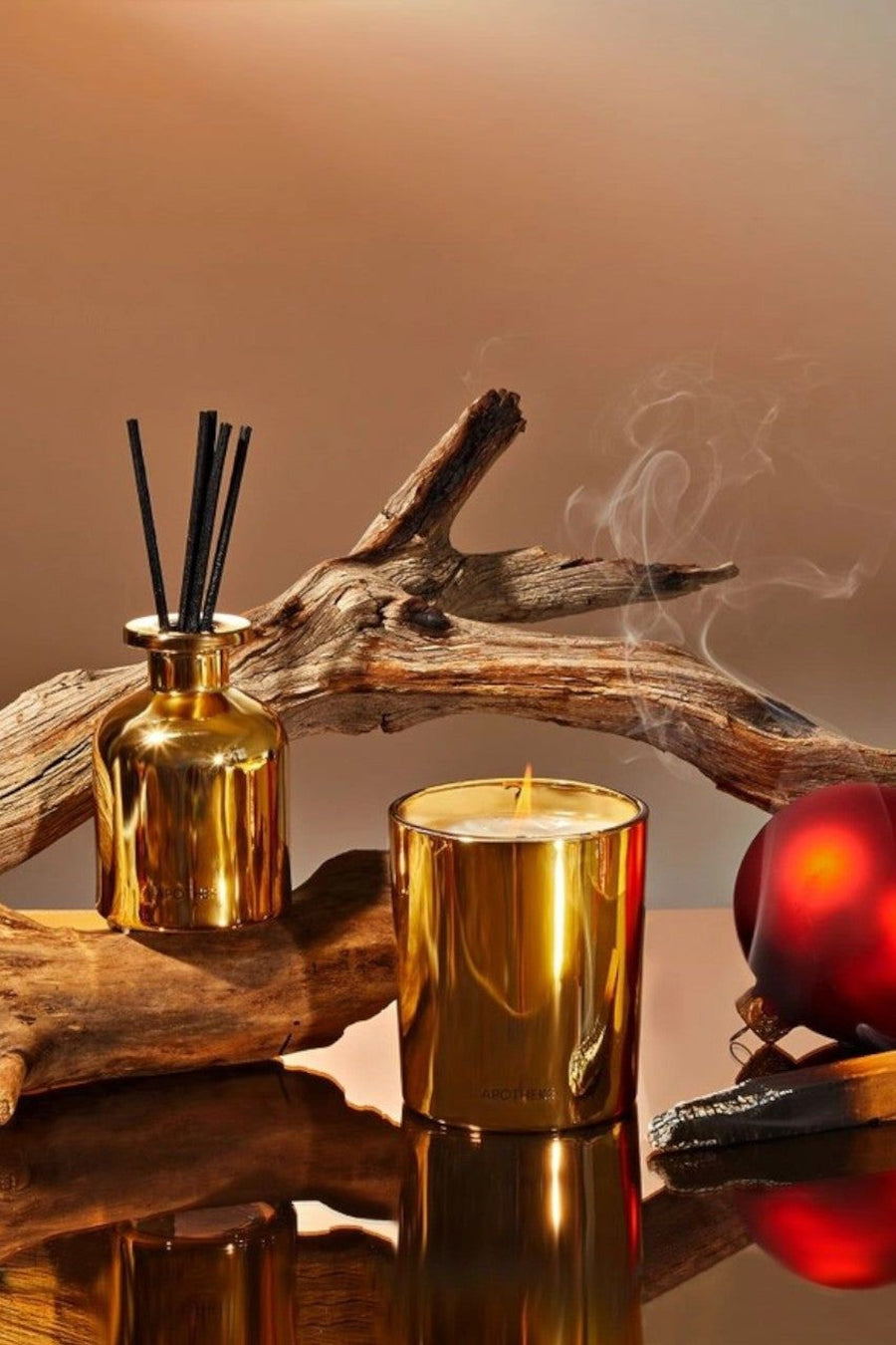 Apotheke Firewood Candle and Diffuser Duo – back view