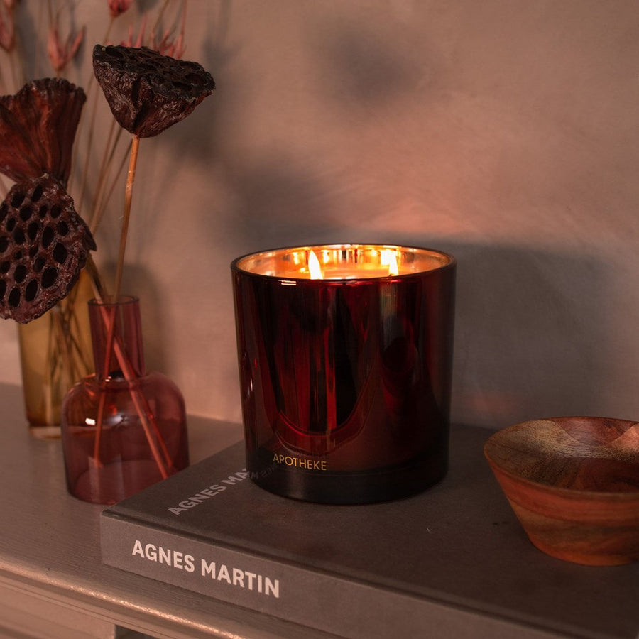 Apotheke Pumpkin Ginger 3-Wick Candle – side view