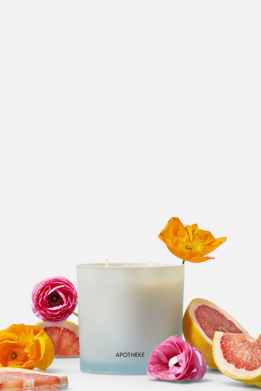 Apotheke Sea Salt Grapefruit 3-Wick Candle – back view