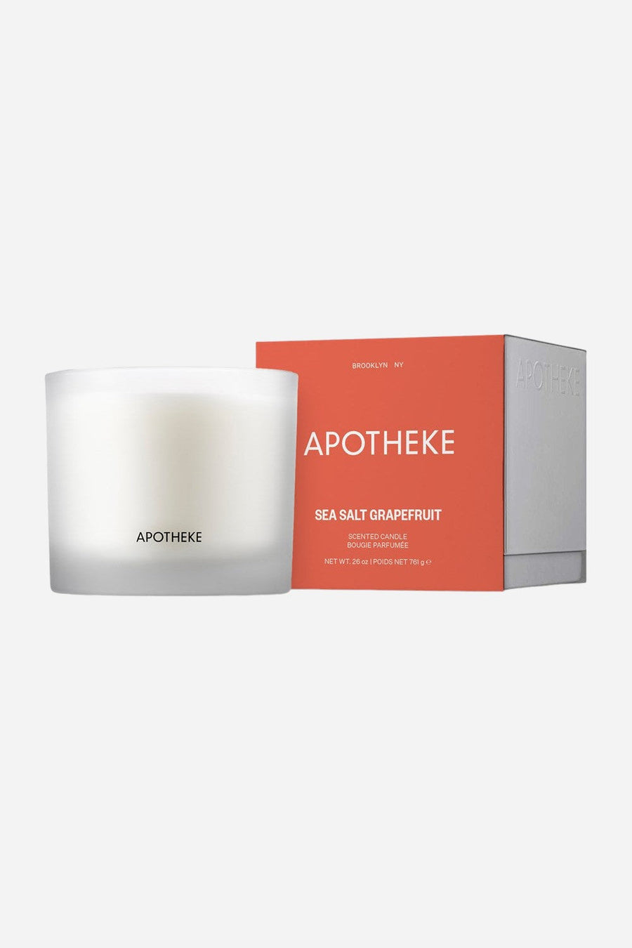 Apotheke Sea Salt Grapefruit 3-Wick Candle – front view