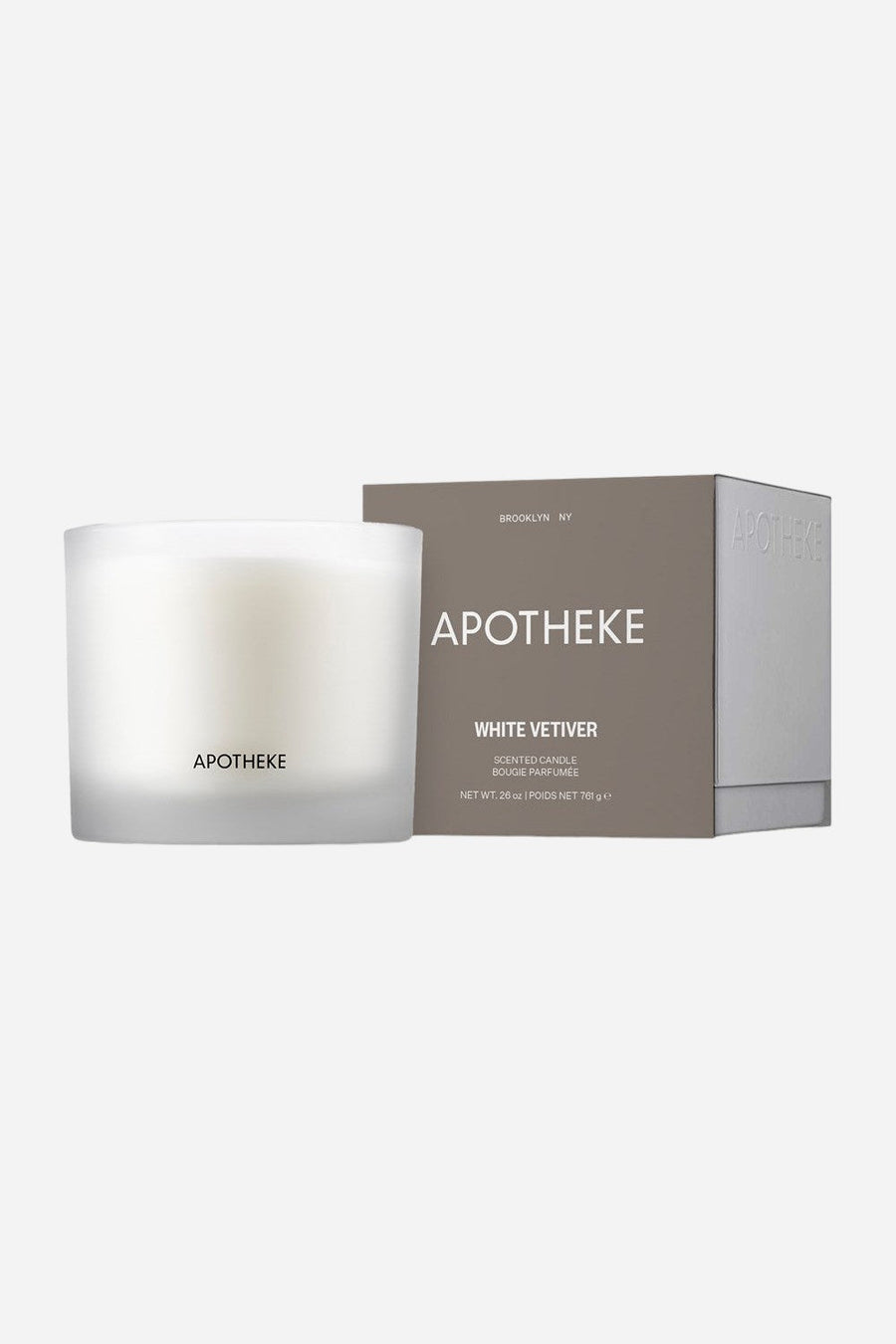 Apotheke White Vetiver 3-Wick Candle, 26 oz. – front view