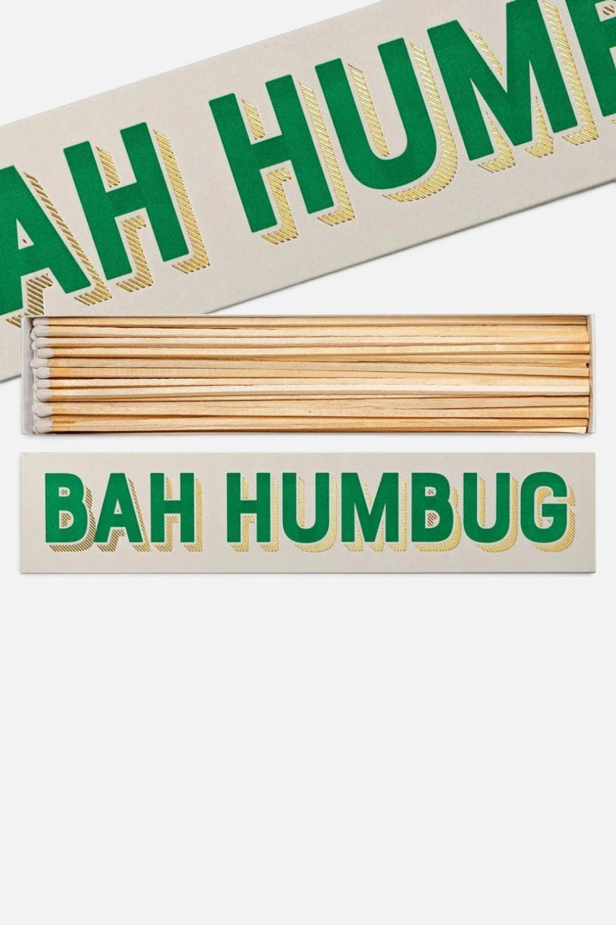 Archivist Bah Humbug Long Matches – flat lay