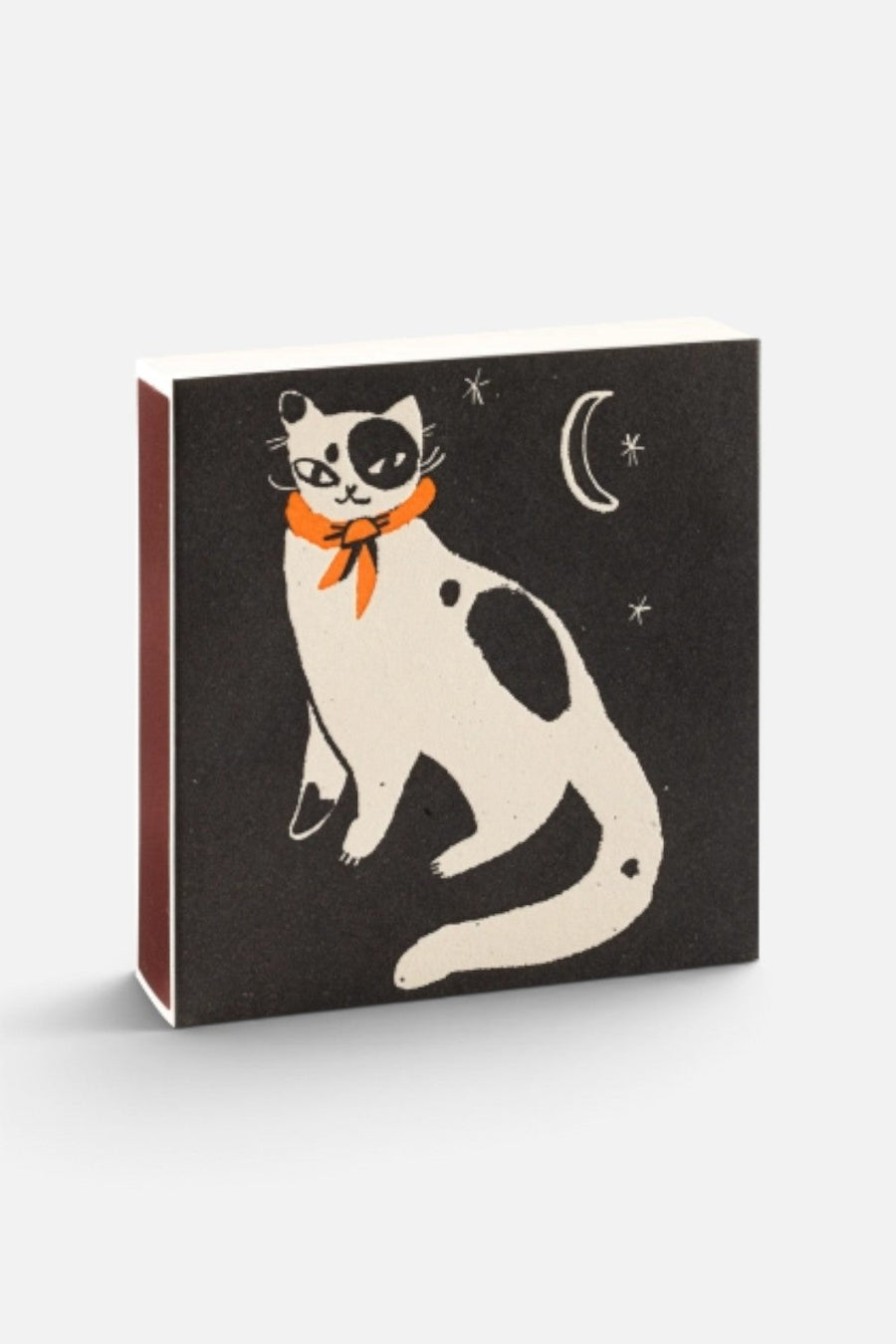Archivist Black Spotted Kitten Square Matches – front view