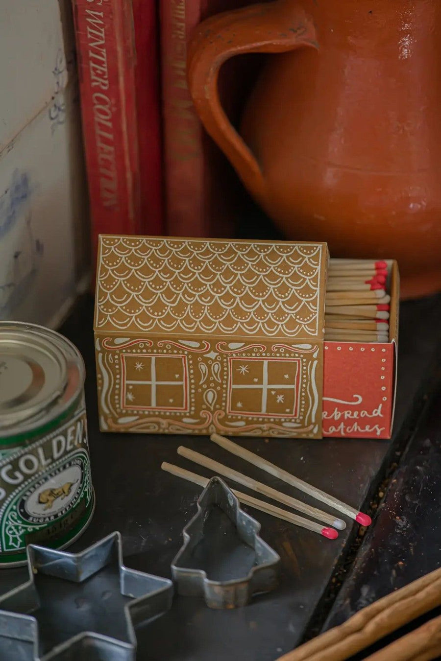 Archivist Gingerbread House Matches – side view