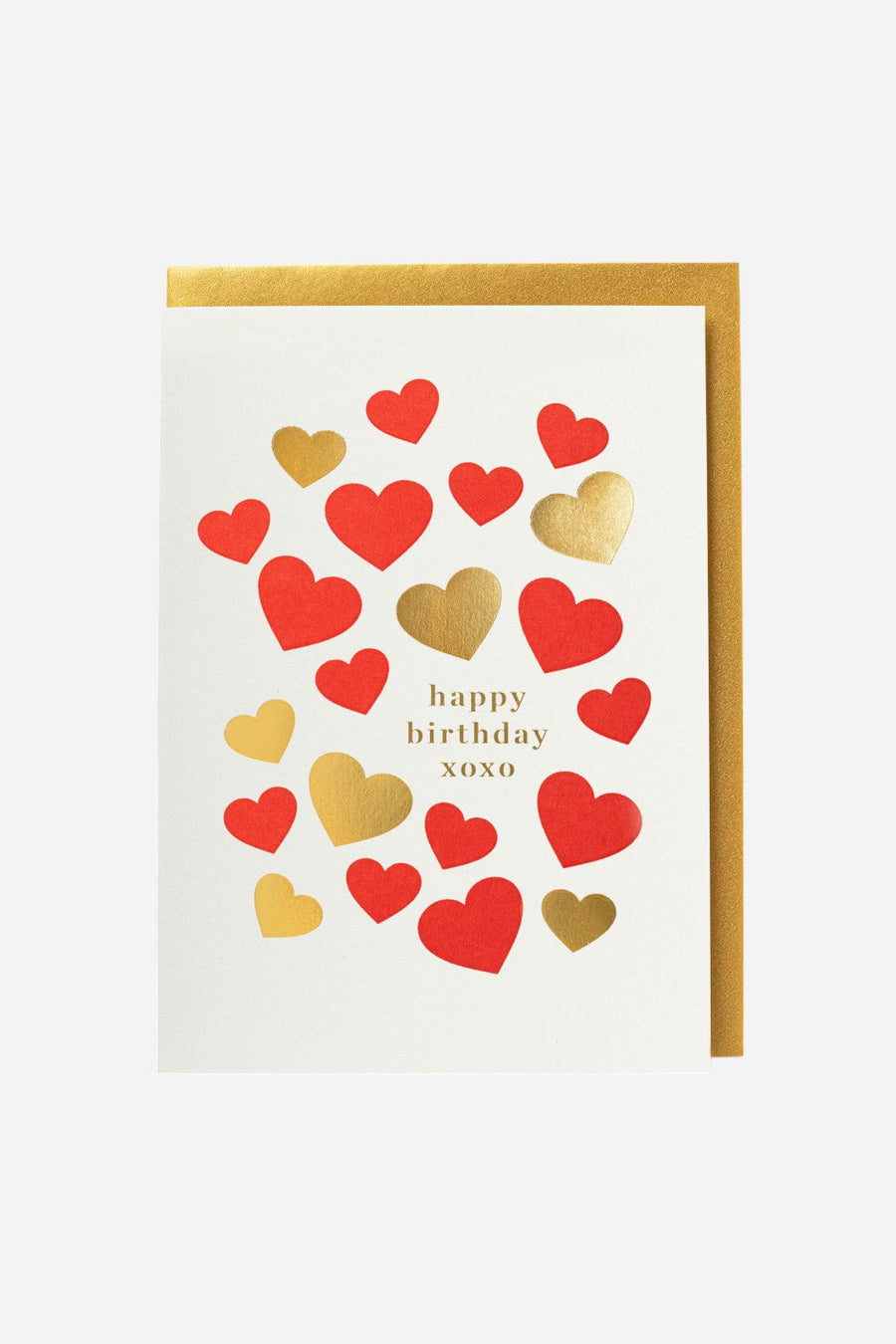 Archivist Happy Birthday XOXO Letterpress Card – front view