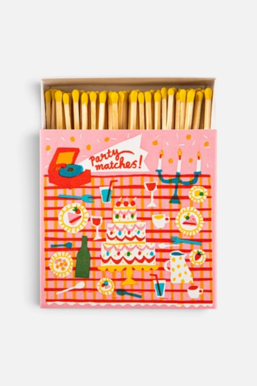 Archivist Picnic Party Square Matches – detail