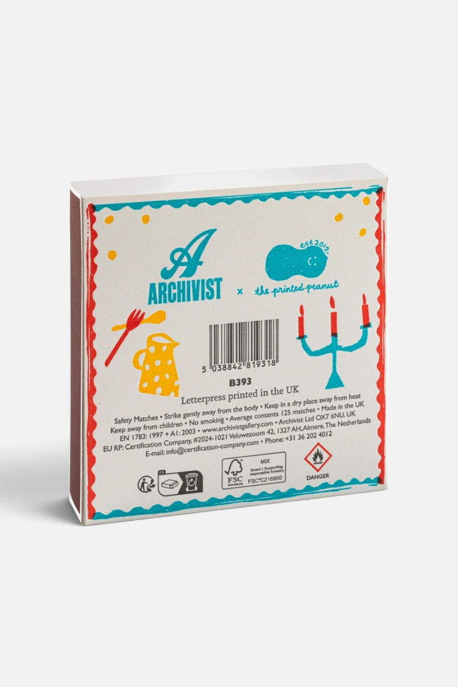 Archivist Picnic Party Square Matches – side view