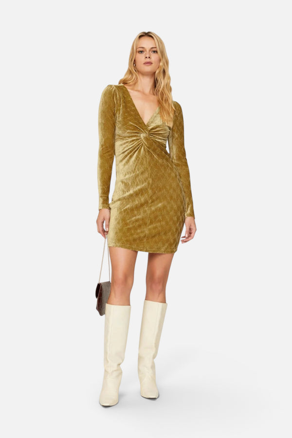 Arianna Mini Dress in Gold
