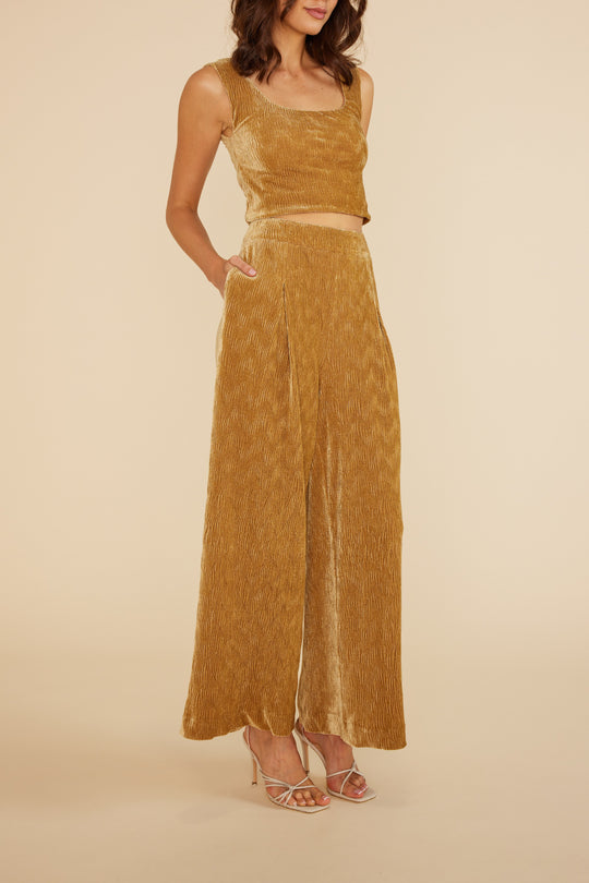 Arianna Pants in Gold – back view