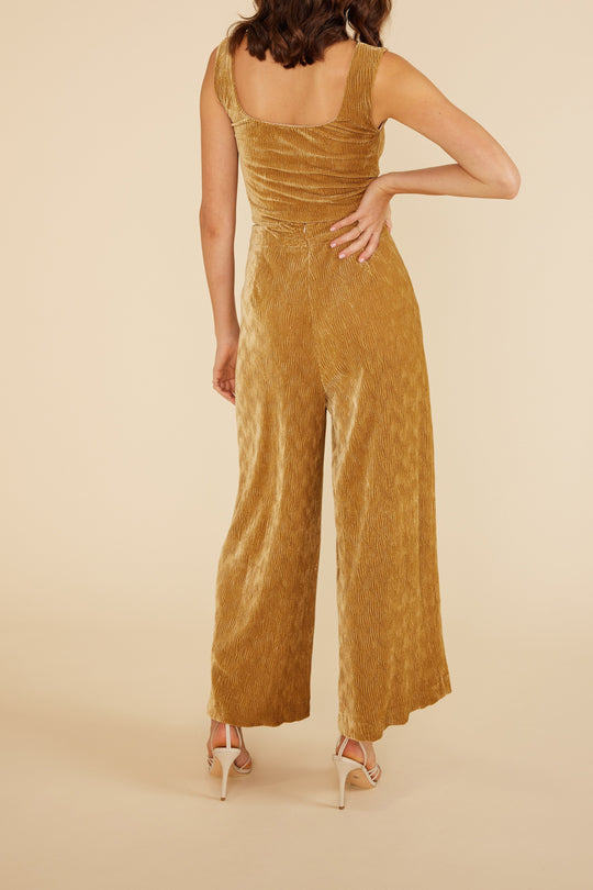 Arianna Pants in Gold – side view