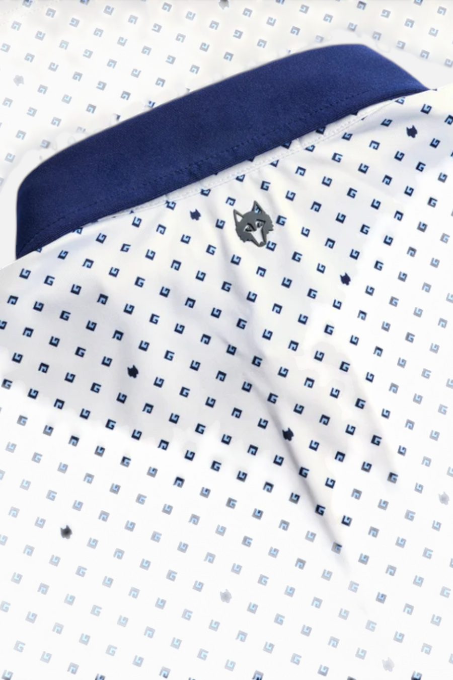 Greyson G Squared Short Sleeve Polo in Arctic