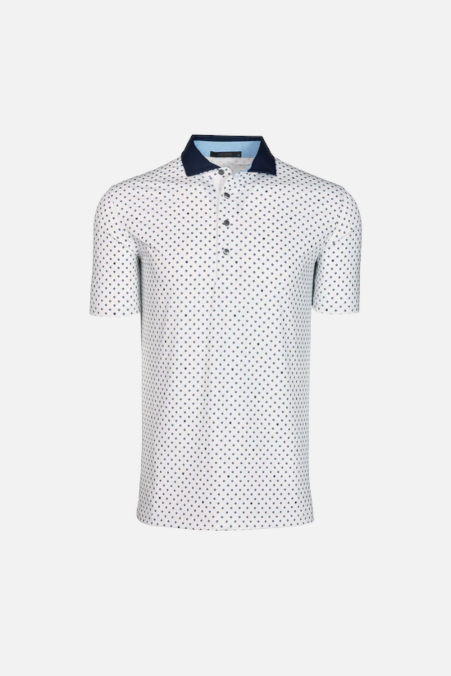 Greyson G Squared Short Sleeve Polo in Arctic