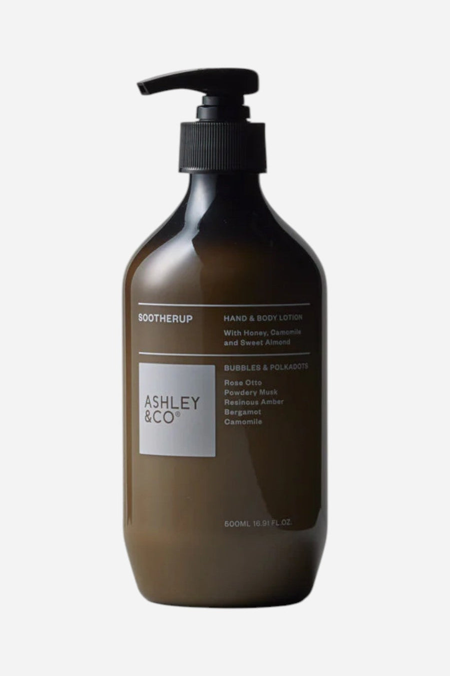 Ashley & Co. Sootherup Hand & Body Lotion – back view