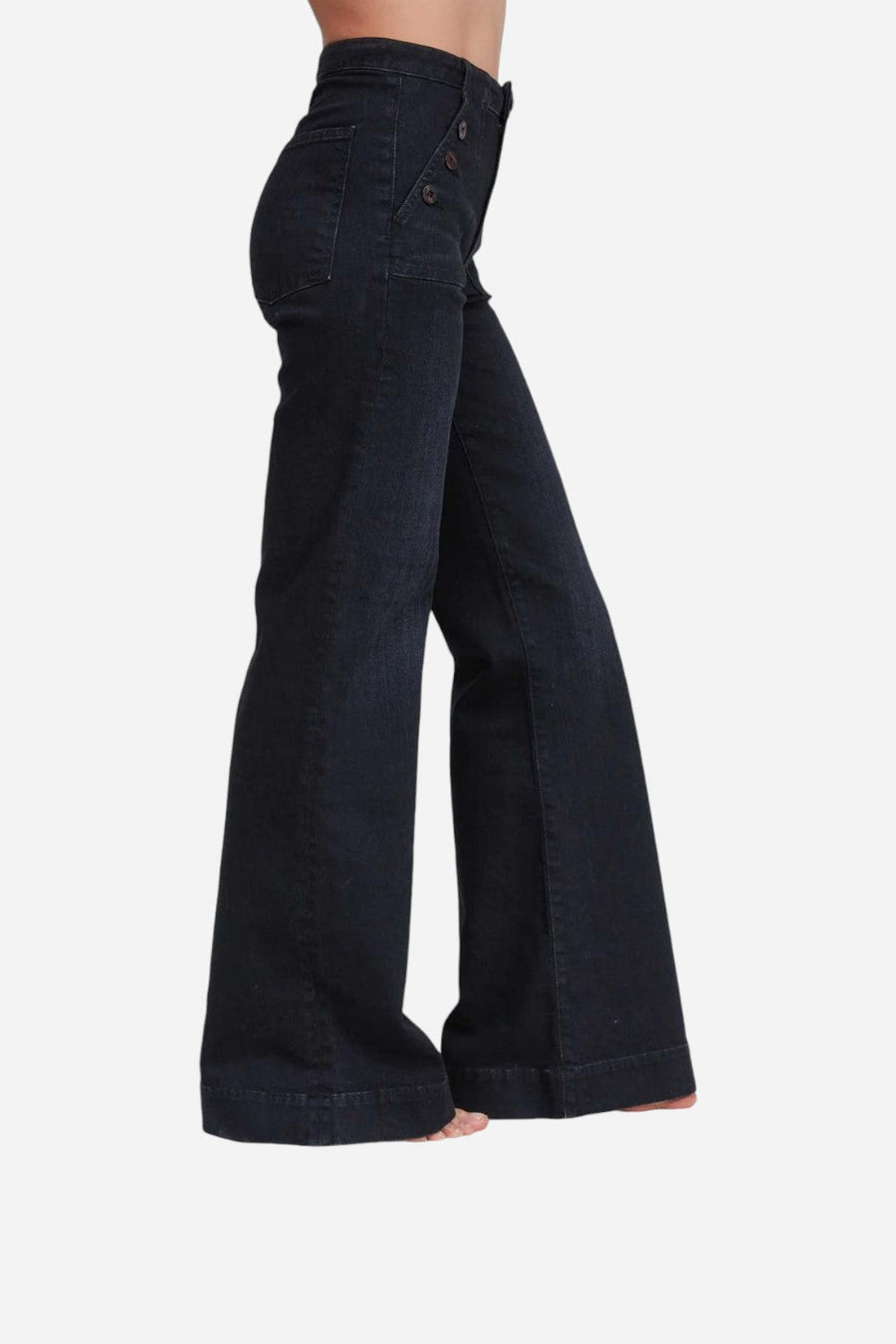 ASKK NY Brickhouse Wide Leg in Rock Rock – back view