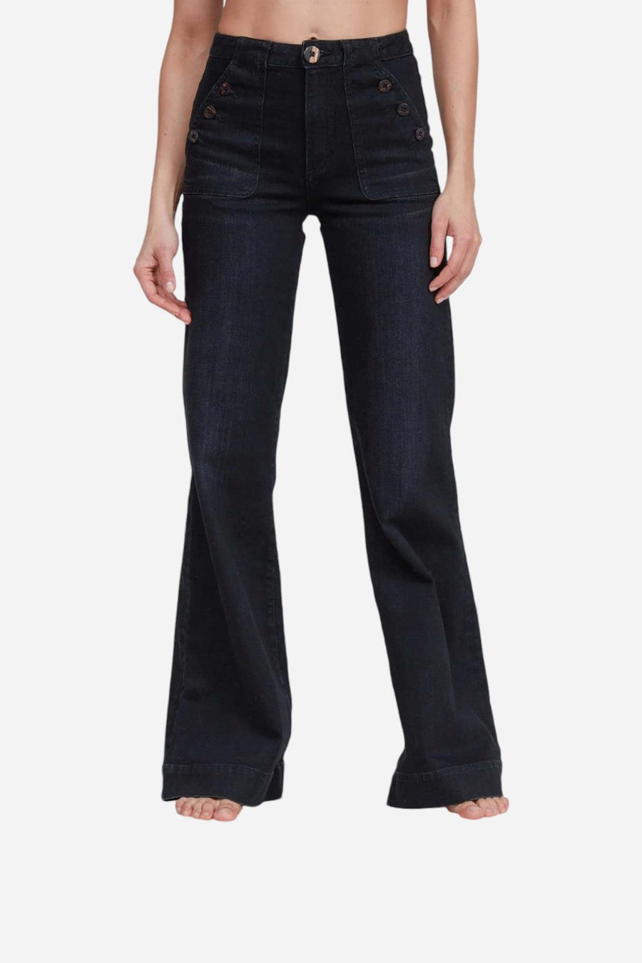 ASKK NY Brickhouse Wide Leg in Rock Rock – front view